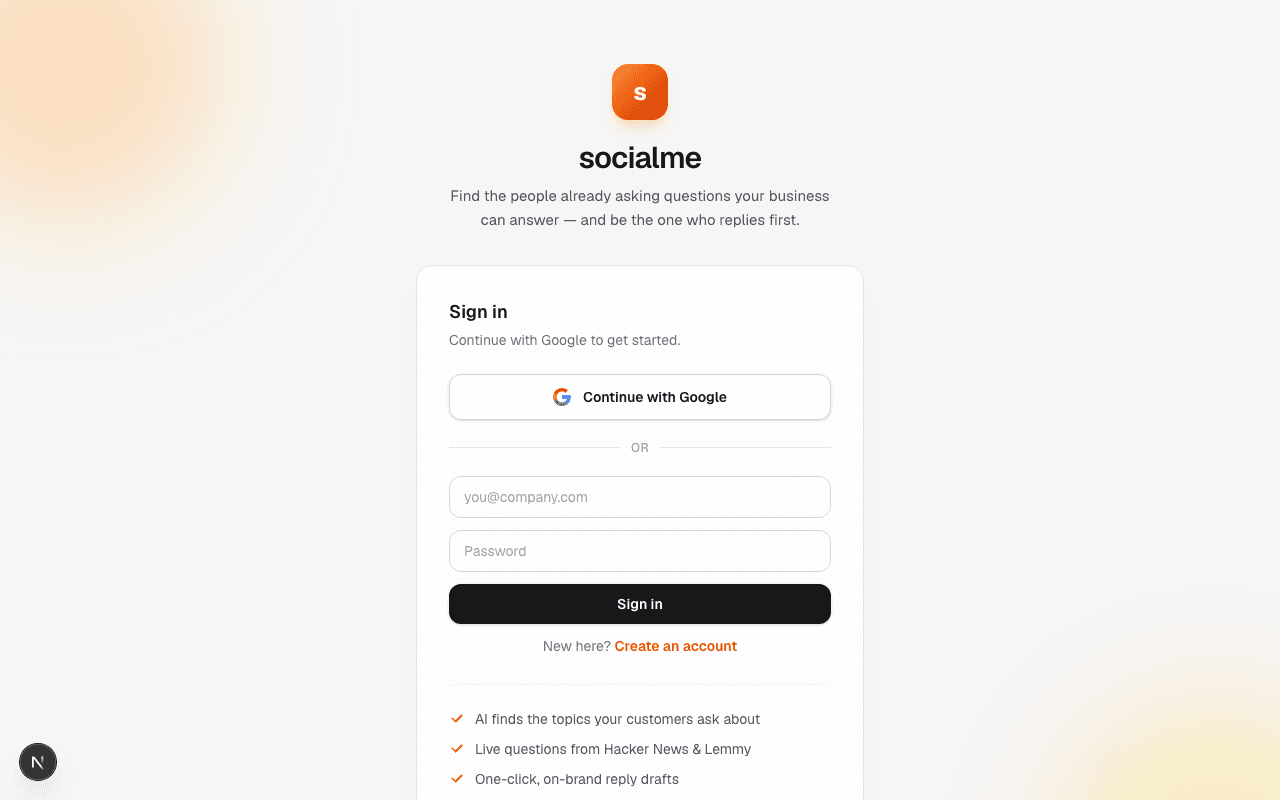 SocialMe screenshot
