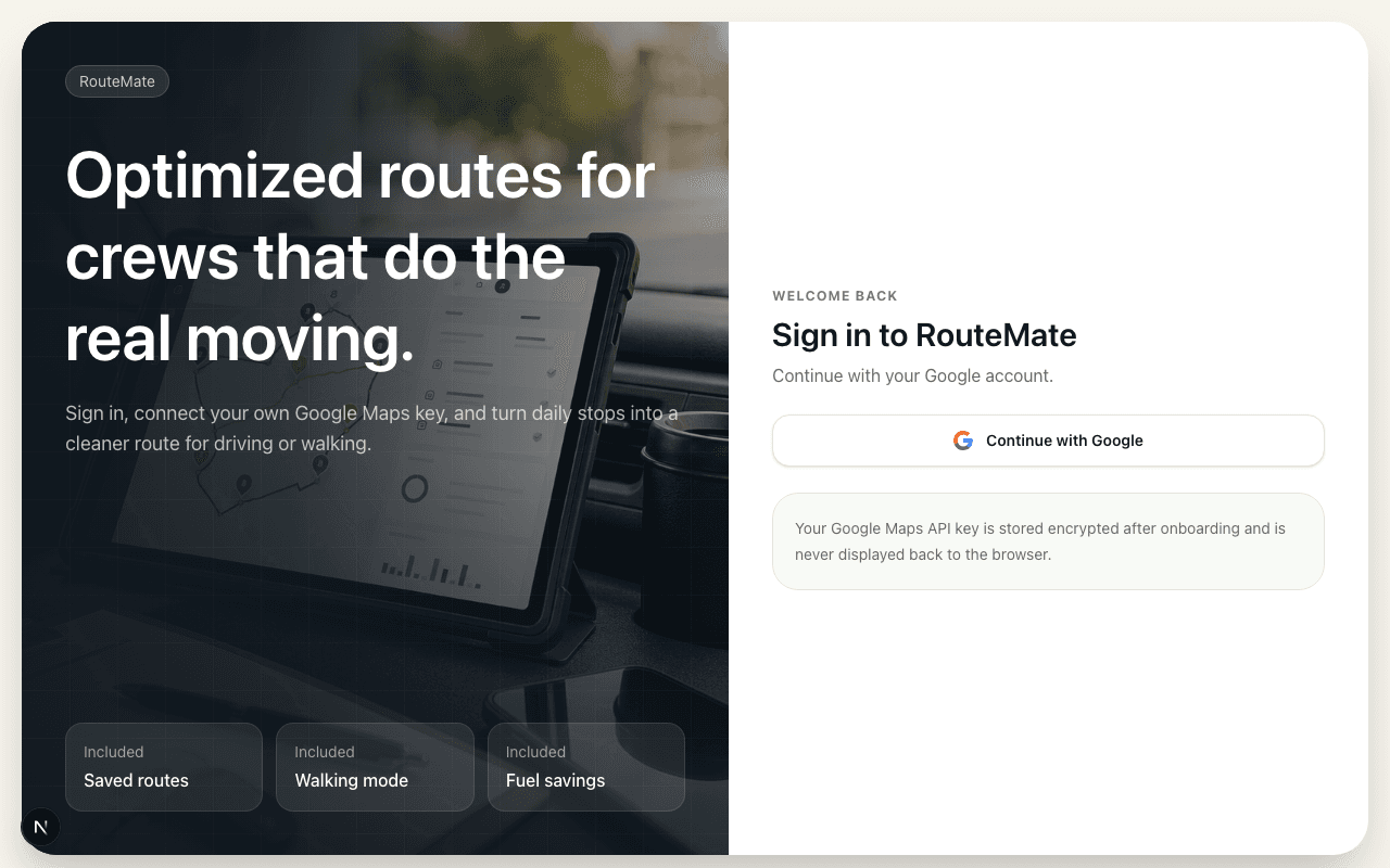 RouteMate screenshot