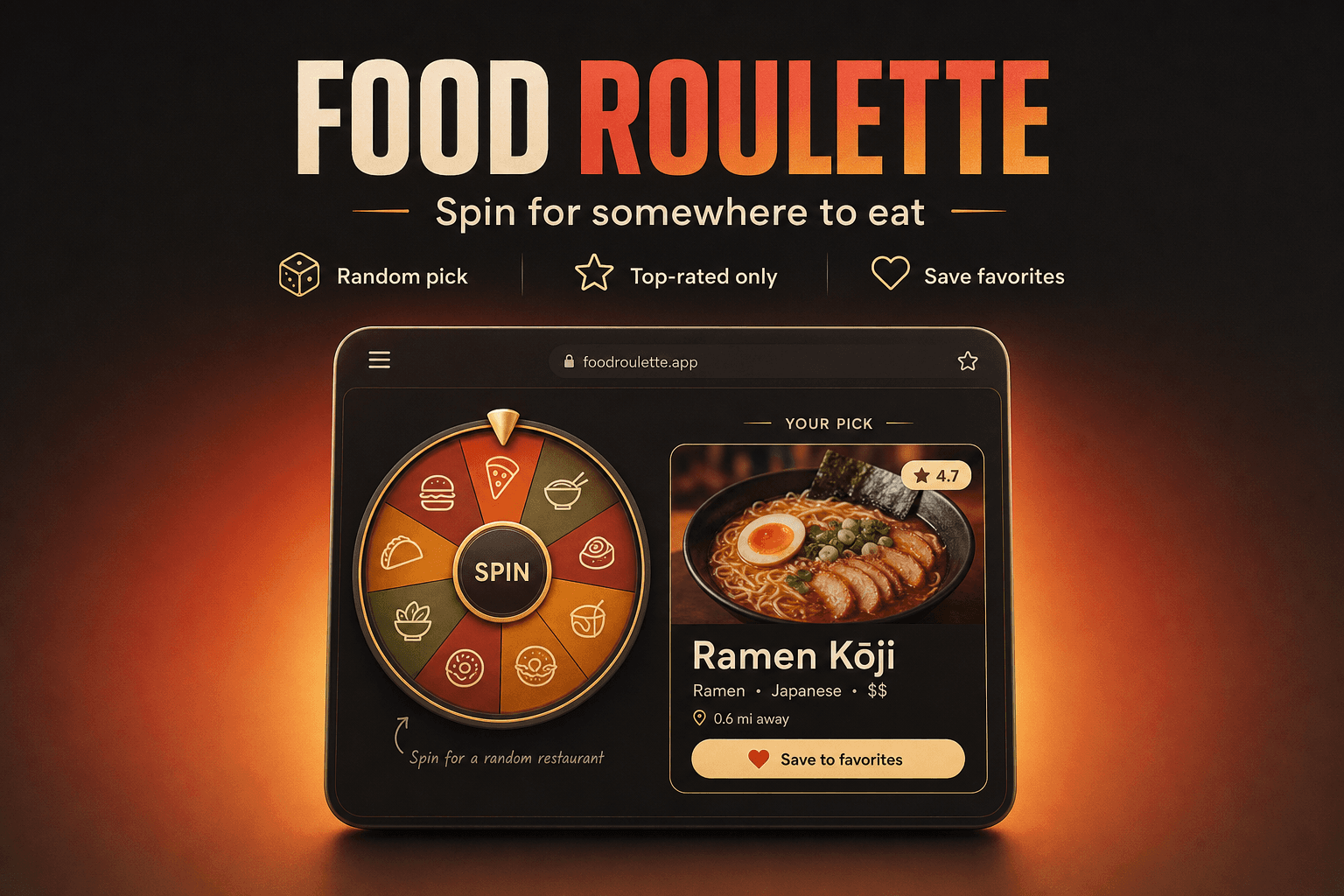 Food Roulette screenshot
