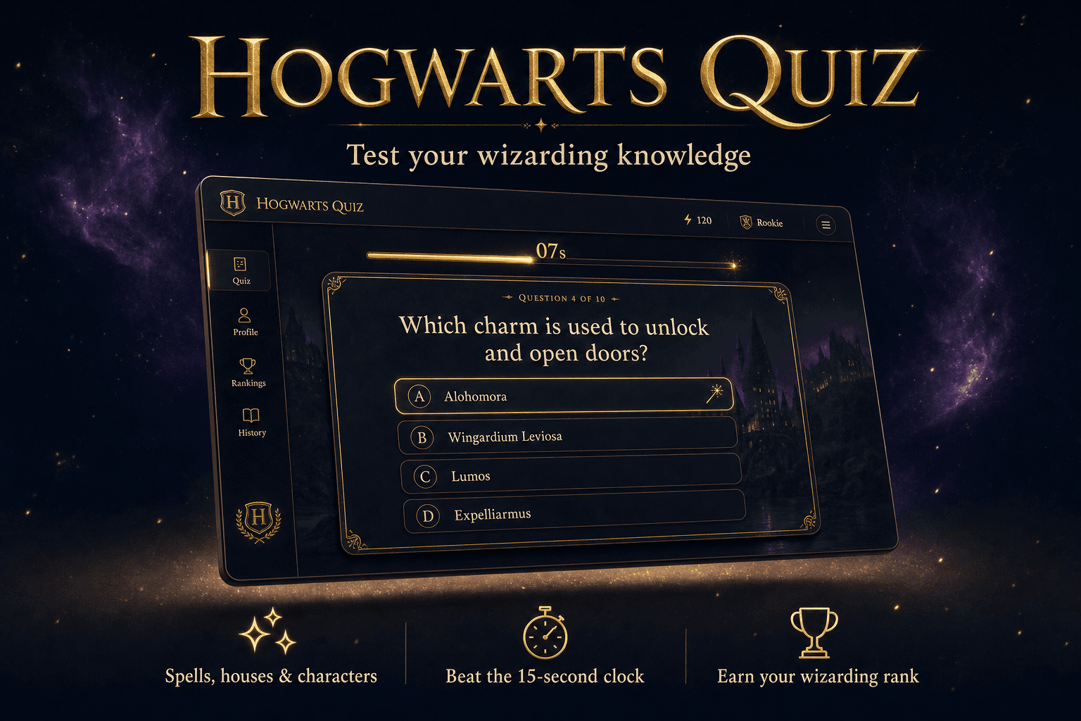 Hogwarts Quiz screenshot