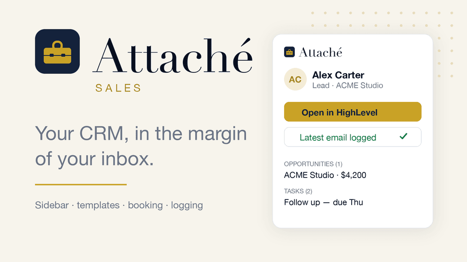 AttachΓ© Sales screenshot